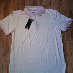 Men's Pink Polo Shirt,HEAD Size XL
